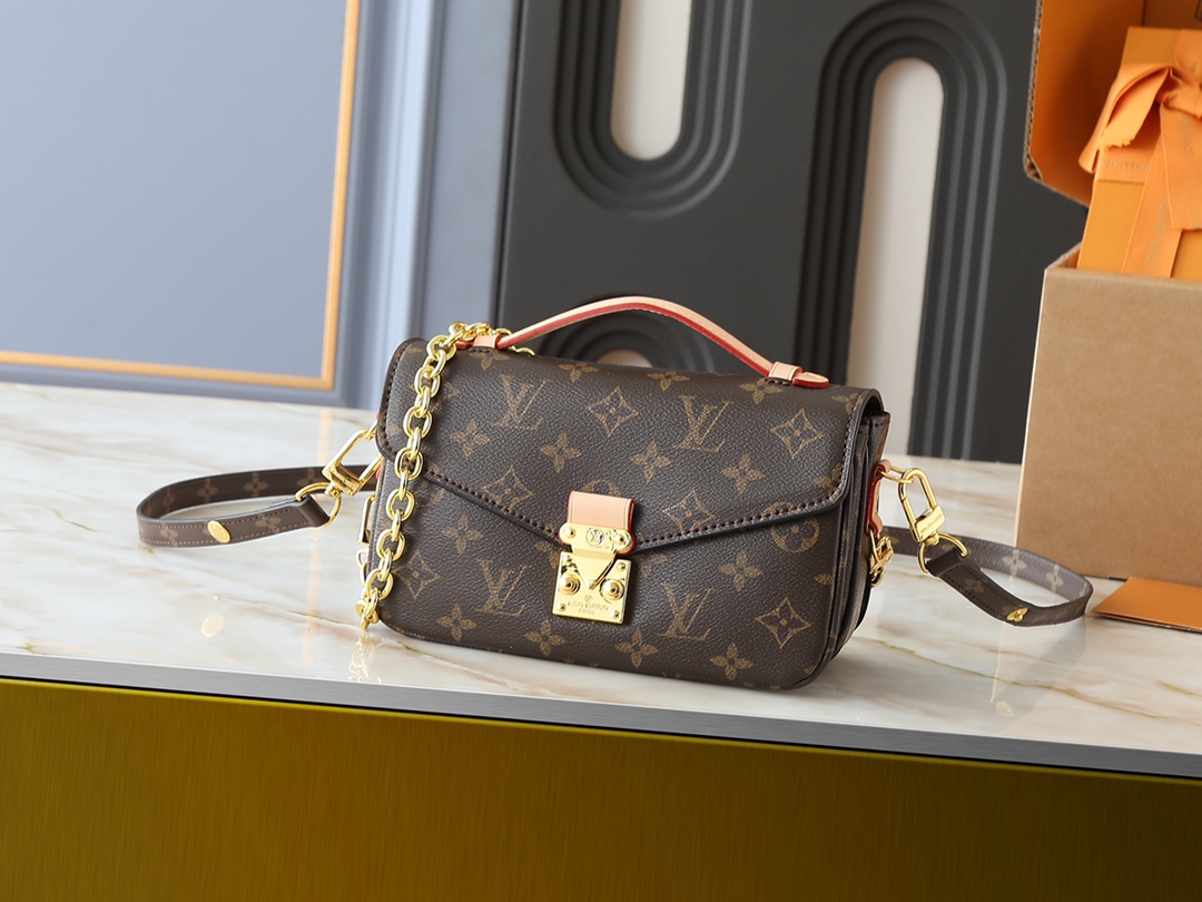 LV Classic Handbag Monogram Canvas Crossbody Strap Elegant Look